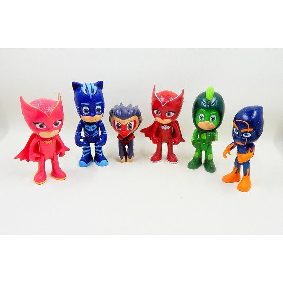 PJ Masks Figures Toys Various Characters Lot of 6 Catboy Gekko Owlette Munki-Gu - Picture 1 of 8